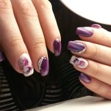 Манікюр у фіолетових тонах (32 фото): ідеї дизайну нігтів