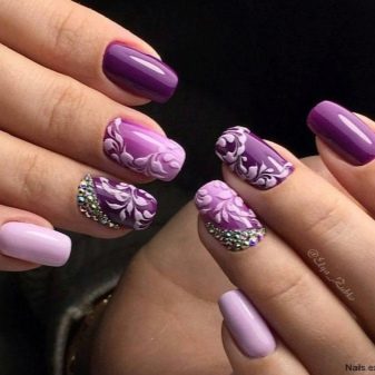 Манікюр у фіолетових тонах (32 фото): ідеї дизайну нігтів