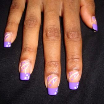 Манікюр у фіолетових тонах (32 фото): ідеї дизайну нігтів