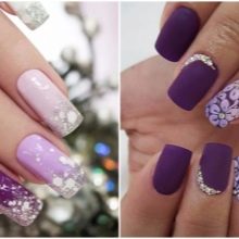Манікюр у фіолетових тонах (32 фото): ідеї дизайну нігтів