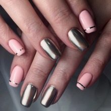 Манікюр в рожевому та білому кольорі (54 фото): ніжний дизайн нігтів омбре на напівпрозорий білому лаку, яскраві варіанти з малюнками