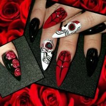 Манікюр з черепами (20 фото): варіанти стильного дизайну нігтів