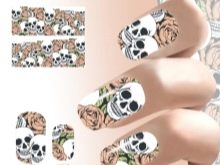 Манікюр з черепами (20 фото): варіанти стильного дизайну нігтів