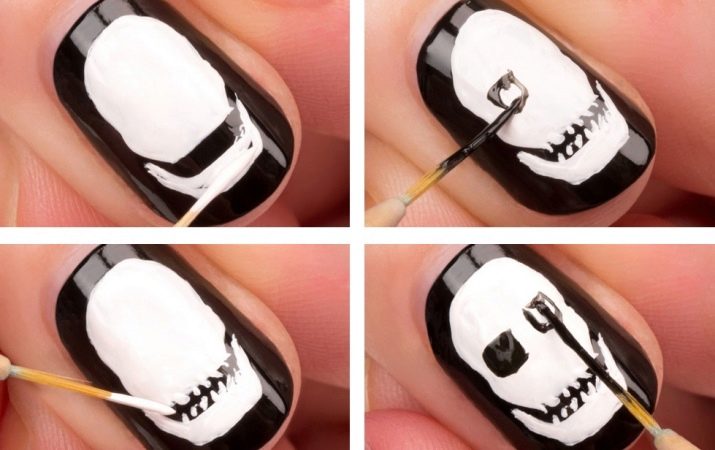 Манікюр з черепами (20 фото): варіанти стильного дизайну нігтів