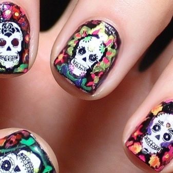 Манікюр з черепами (20 фото): варіанти стильного дизайну нігтів