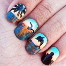 Манікюр з дельфінами (25 фото): ідеї дизайну нігтів з дельфінами