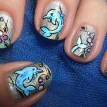 Манікюр з дельфінами (25 фото): ідеї дизайну нігтів з дельфінами