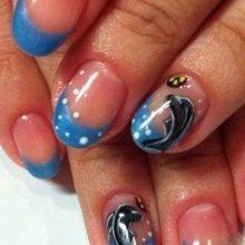 Манікюр з дельфінами (25 фото): ідеї дизайну нігтів з дельфінами