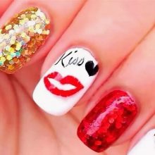 Манікюр з губами (42 фото): дизайн нігтів з губами. Як намалювати їх покроково?