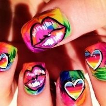 Манікюр з губами (42 фото): дизайн нігтів з губами. Як намалювати їх покроково?