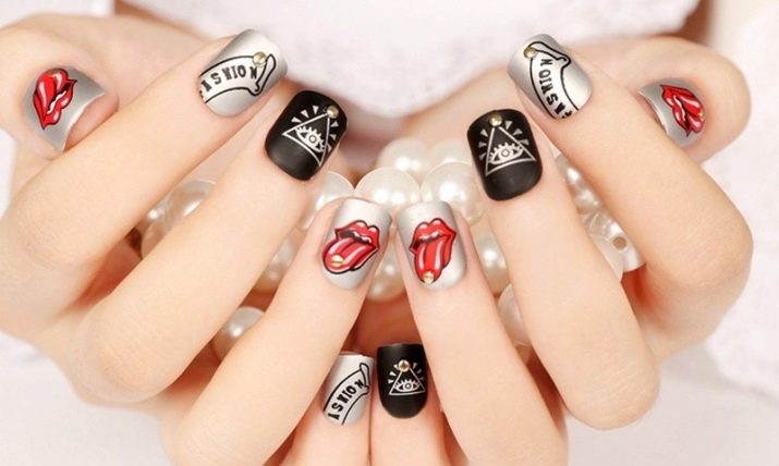 Манікюр з губами (42 фото): дизайн нігтів з губами. Як намалювати їх покроково?