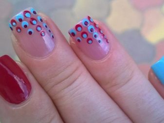Манікюр з колами (28 фото): дизайн нігтів кольоровими колами, оригінальні ідеї оформлення