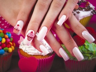 Манікюр з морозивом (47 фото): дизайн нігтів з морозивом і тістечком. Як зробити малюнок покроково?