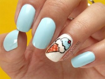 Манікюр з морозивом (47 фото): дизайн нігтів з морозивом і тістечком. Як зробити малюнок покроково?