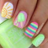 Манікюр з морозивом (47 фото): дизайн нігтів з морозивом і тістечком. Як зробити малюнок покроково?