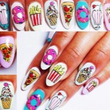 Манікюр з морозивом (47 фото): дизайн нігтів з морозивом і тістечком. Як зробити малюнок покроково?