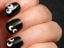 Манікюр з очима (32 фото): дизайн з вічками на нігтях