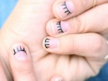 Манікюр з очима (32 фото): дизайн з вічками на нігтях