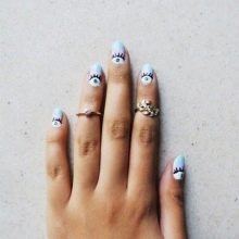 Манікюр з очима (32 фото): дизайн з вічками на нігтях