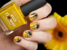 Манікюр з соняшниками (30 фото): дизайн квіткового манікюру. Як покроково намалювати соняшник?