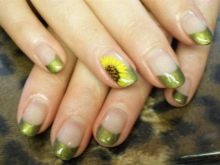 Манікюр з соняшниками (30 фото): дизайн квіткового манікюру. Як покроково намалювати соняшник?