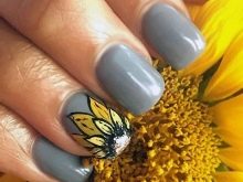 Манікюр з соняшниками (30 фото): дизайн квіткового манікюру. Як покроково намалювати соняшник?