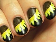 Манікюр з соняшниками (30 фото): дизайн квіткового манікюру. Як покроково намалювати соняшник?