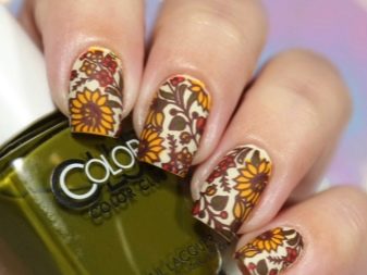 Манікюр з соняшниками (30 фото): дизайн квіткового манікюру. Як покроково намалювати соняшник?