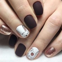 Манікюр з зайчиком (34 фото): дизайн нігтів з малюнком зайця на одному пальці