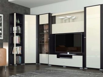 Модульні шафи для вітальні (40 фото): як вибрати сучасний гарнітур в зал з кутовим шафою? Ідеї дизайну вітальні з модульними шафами