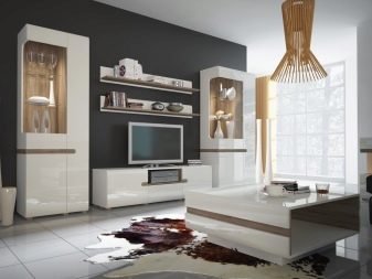 Модульні шафи для вітальні (40 фото): як вибрати сучасний гарнітур в зал з кутовим шафою? Ідеї дизайну вітальні з модульними шафами