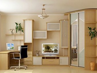 Модульна кутова меблі для вітальні: модулі з шафою і набором в сучасному і іншому стилі, вибір гарнітурів