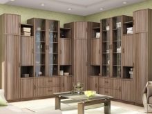 Модульна кутова меблі для вітальні: модулі з шафою і набором в сучасному і іншому стилі, вибір гарнітурів
