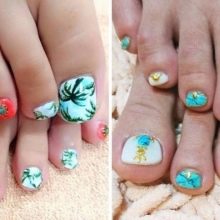 Морської педикюр (54 фото): дизайн в морському стилі 2020, модні літні тенденції декору з морськими зірками