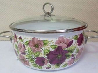 Набори емальованих каструль: опис наборів зі скляною кришкою, з чайником і інших варіантів, правила вибору посуду