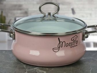 Набори емальованих каструль: опис наборів зі скляною кришкою, з чайником і інших варіантів, правила вибору посуду