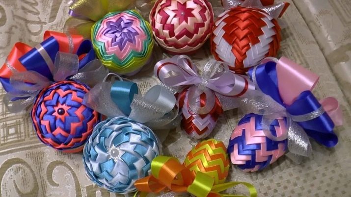 Новорічні кулі канзаші: майстер-клас по виготовленню ялинкових куль з атласних стрічок в техніці канзаші своїми руками