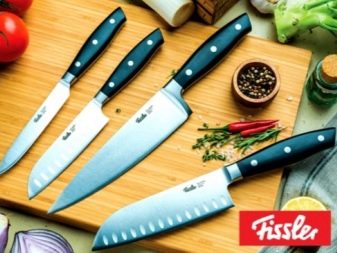 Ножі Fissler: вибір набору кухонних ножів. Опис маленьких і великих кухарських моделей