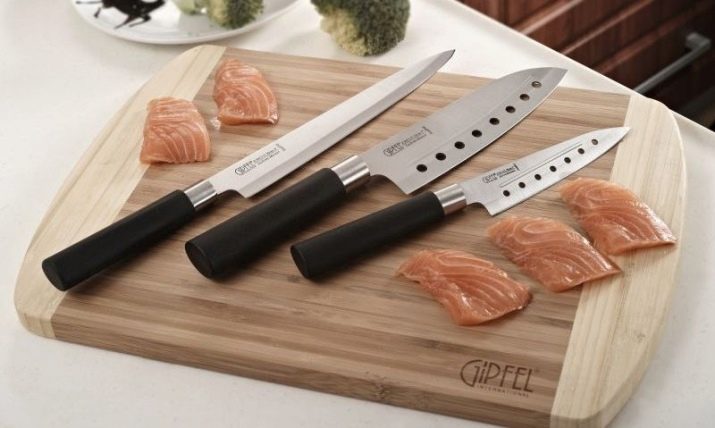Ножі Gipfel: огляд наборів ножів, особливості кухонних моделей для хліба і піци, чищення овочів та шинкування капусти, відгуки покупців