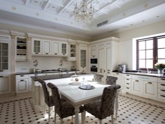 Інтер’єр кухні-їдальні в приватному будинку (59 фото: класичний дизайн і планування кухні великої, поєднаної з їдальнею