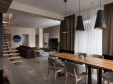 Інтер’єр кухні-їдальні в приватному будинку (59 фото: класичний дизайн і планування кухні великої, поєднаної з їдальнею