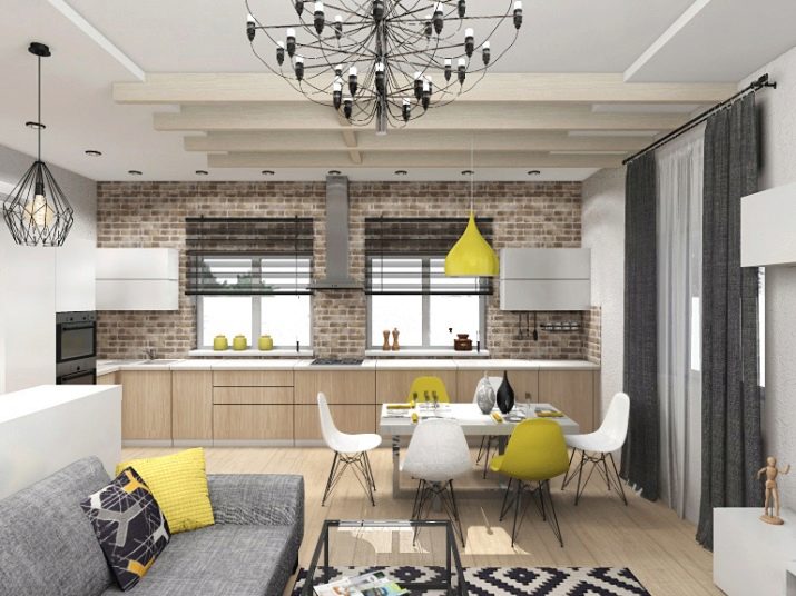 Інтер’єр кухні-їдальні в приватному будинку (59 фото: класичний дизайн і планування кухні великої, поєднаної з їдальнею