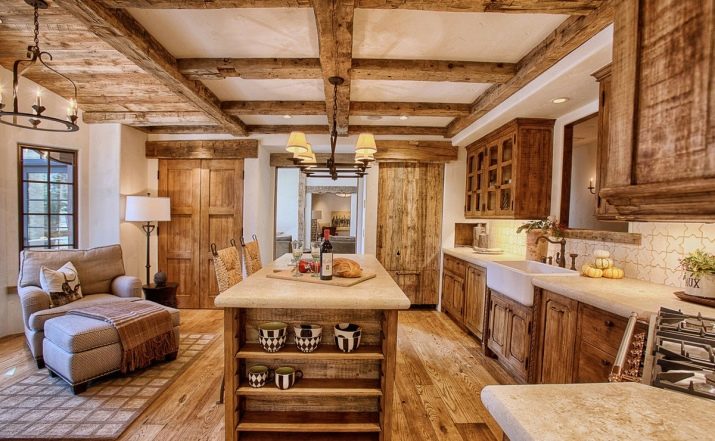 Інтер’єр кухні-їдальні в приватному будинку (59 фото: класичний дизайн і планування кухні великої, поєднаної з їдальнею