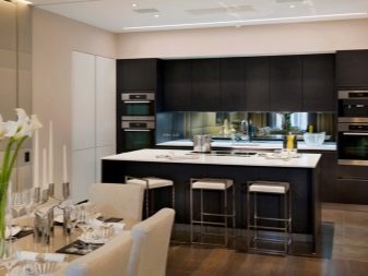 Інтер’єр кухні-їдальні в приватному будинку (59 фото: класичний дизайн і планування кухні великої, поєднаної з їдальнею