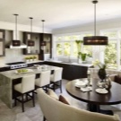 Інтер’єр кухні-їдальні в приватному будинку (59 фото: класичний дизайн і планування кухні великої, поєднаної з їдальнею