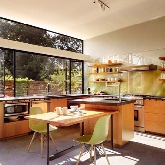 Інтер’єр кухні 9 кв. м в сучасному стилі (52 фото): особливості дизайну, цікаві ідеї