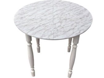 Овальний розсувний стіл на кухню (53 фото): розкладні кухонні обідні столи з масиву дерева, білі складні столи-книжки та інші моделі