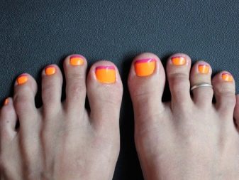 Педикюр френч (106 фото): красивий кольоровий французький дизайн в білих і рожевих або червоних відтінках на ногах