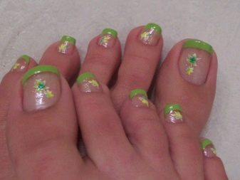 Педикюр френч (106 фото): красивий кольоровий французький дизайн в білих і рожевих або червоних відтінках на ногах