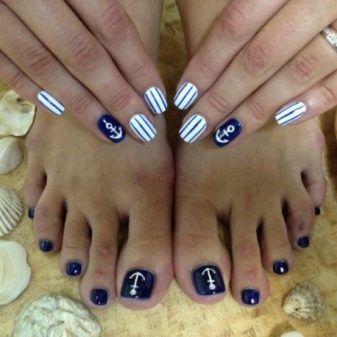 Педикюр на море (62 фото): як зробити гарний пляжний педикюр в одному стилі? Ідеї дизайну у відпустку